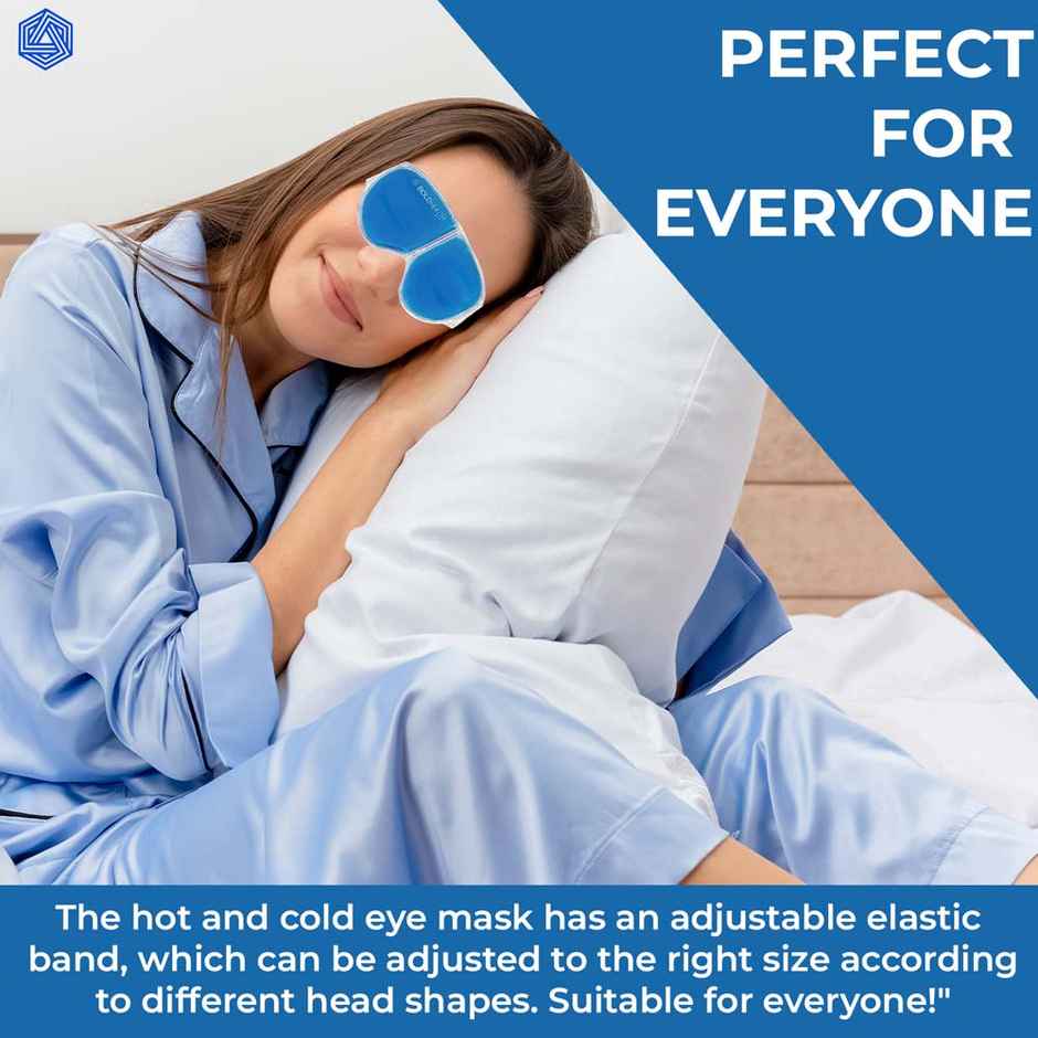 Boldfit Eye Mask Cooling Gel For Dark Circles And Pain Relief - Blue